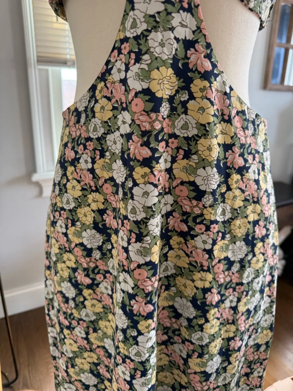 Lulu's Black Floral Cutout Midi Dress with Pastel Blooms - Picture 8 of 14